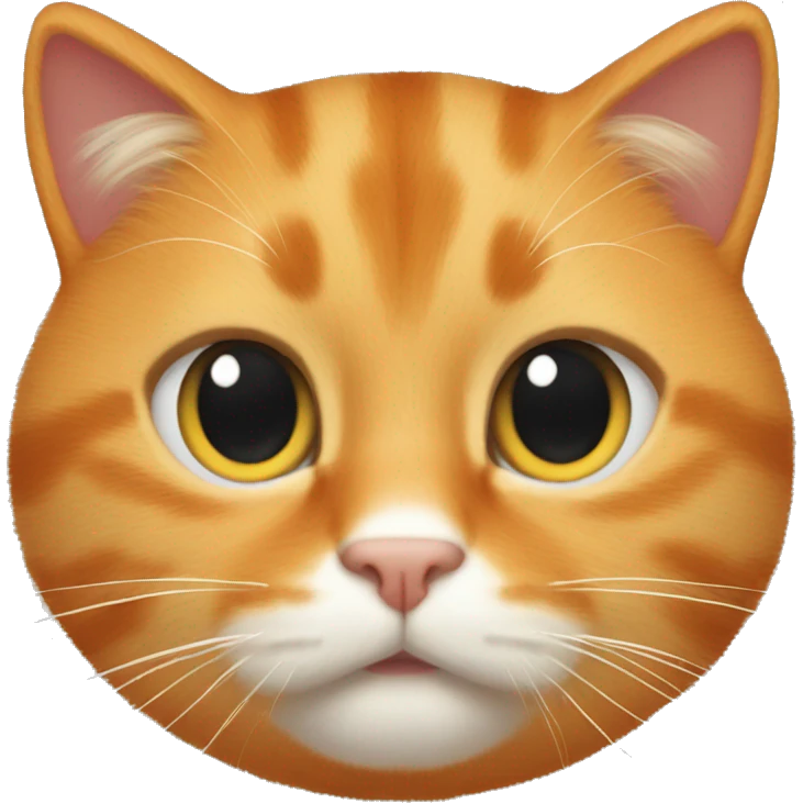 Orange cat with small white strips  emoji