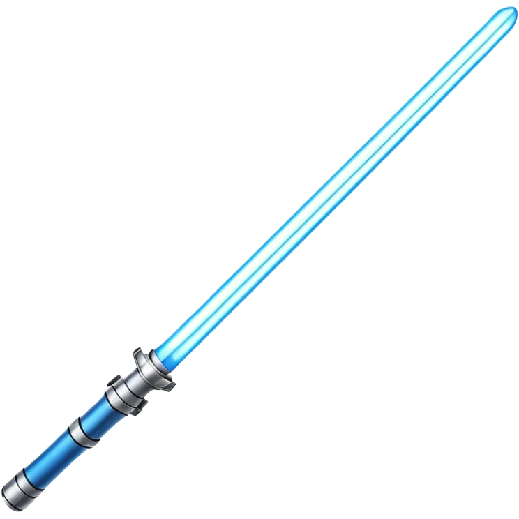 light saber with a glowing blue blade emoji
