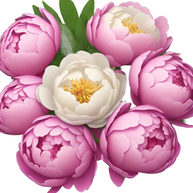 Peonies bouquet emoji