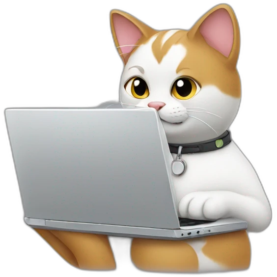 cat working with a laptop emoji