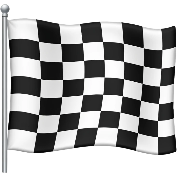 racing flag, checkered, simple, minimal emoji