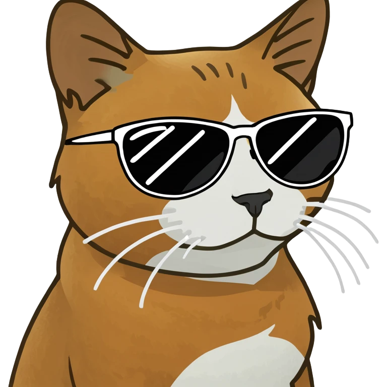 Cat with sunglasses emoji