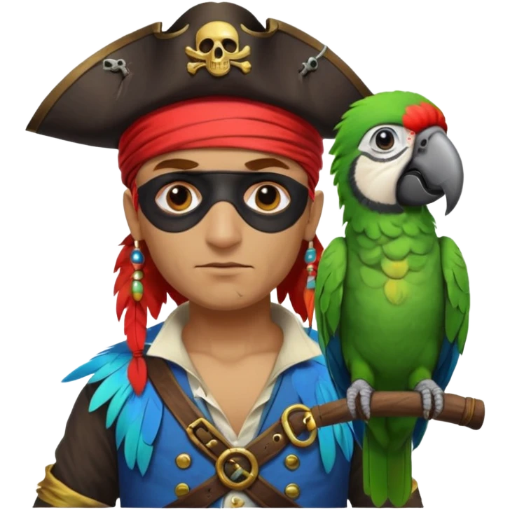 pirate and parrot emoji