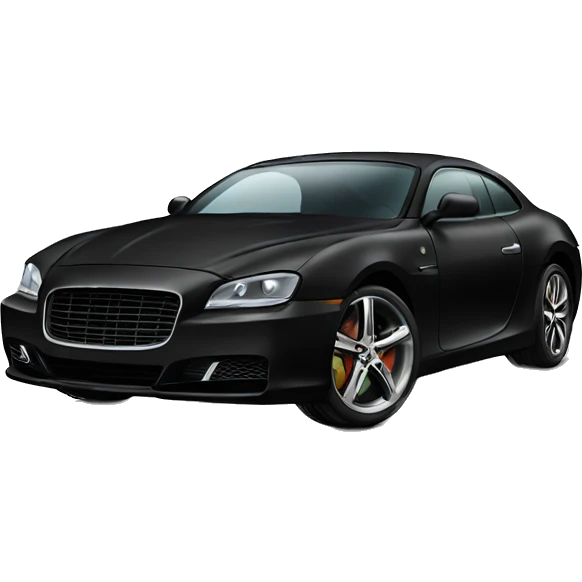 A black expensive car emoji