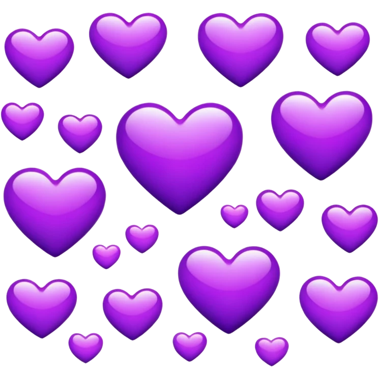 Hearts purple emoji