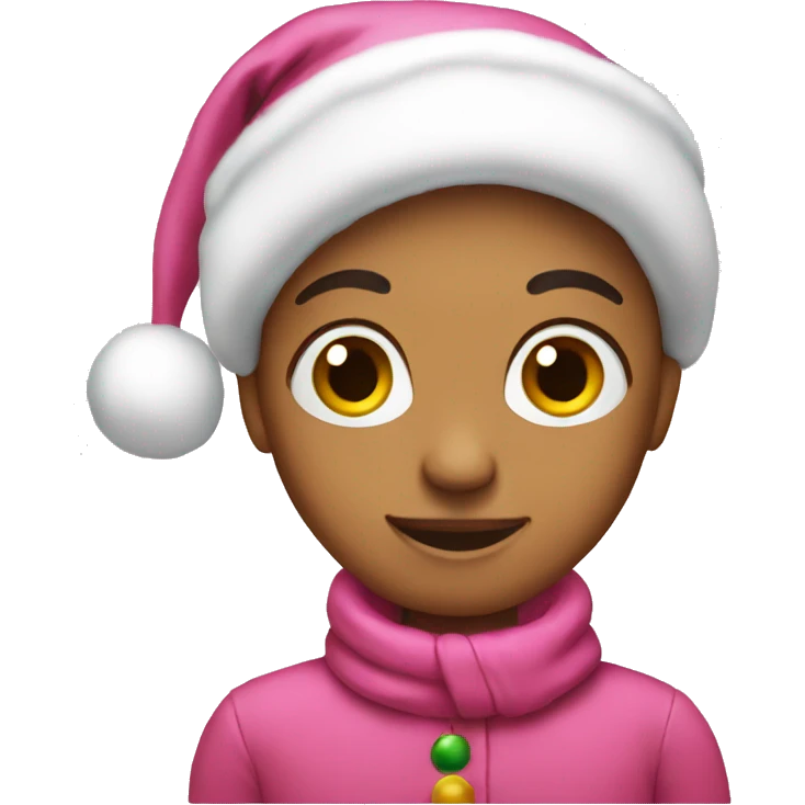 Pink Christmas emoji