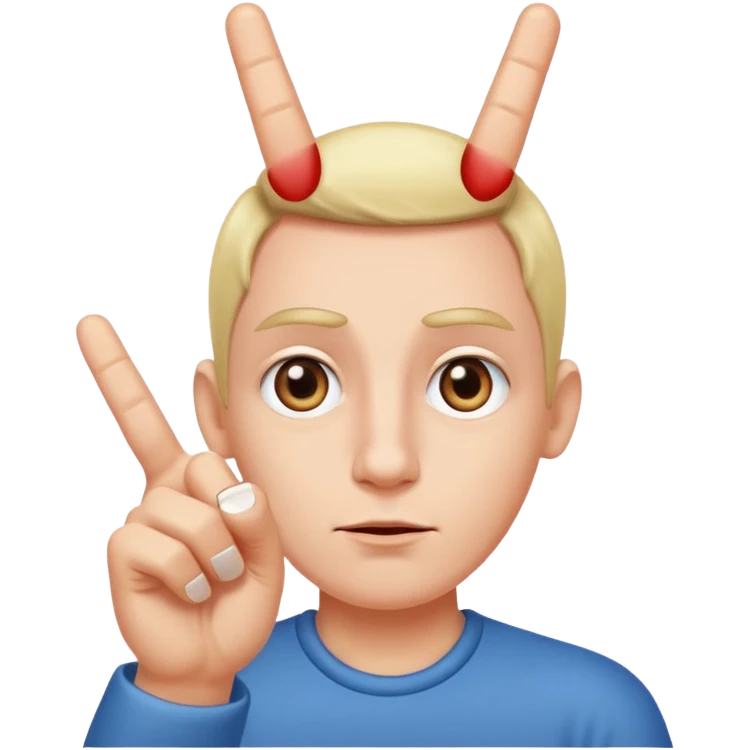 Rolling eyes with the middle finger up  emoji