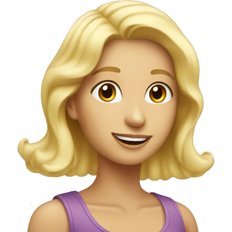 Blonde woman thanking  emoji