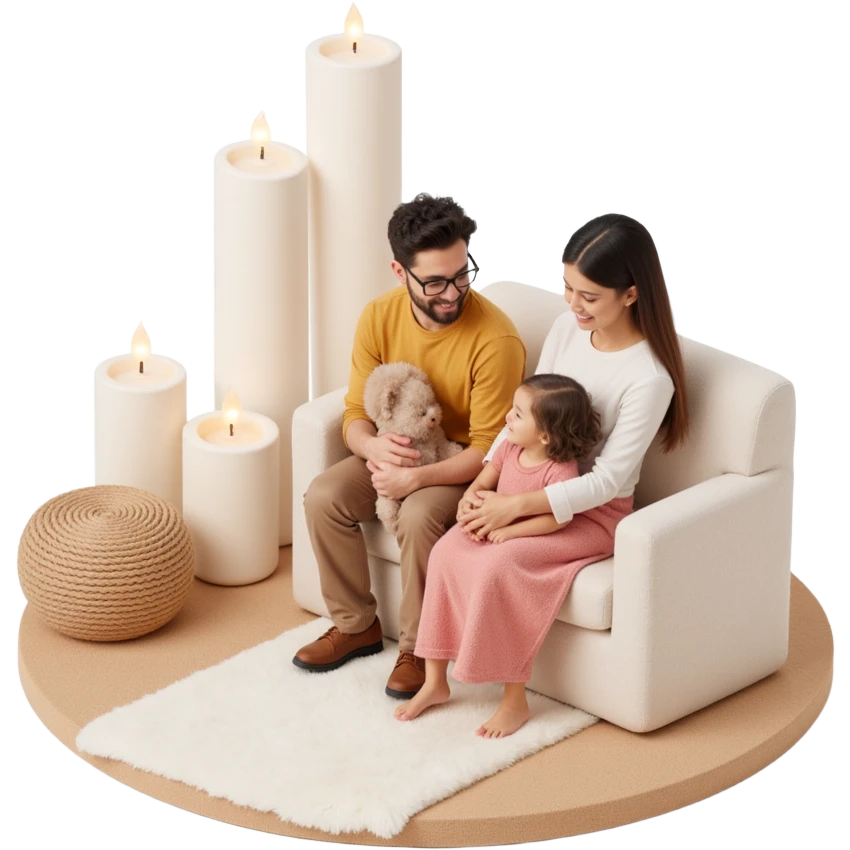 family photo in 3d emoji
