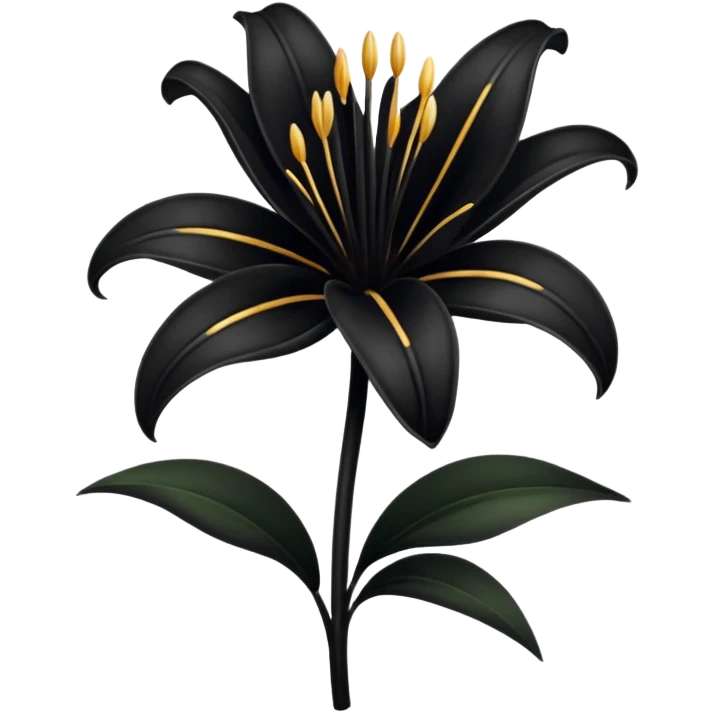 Black lily emoji