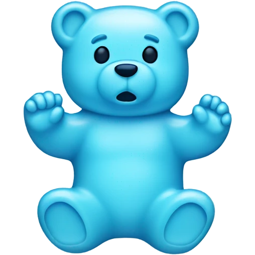 Light blue gummy bear emoji
