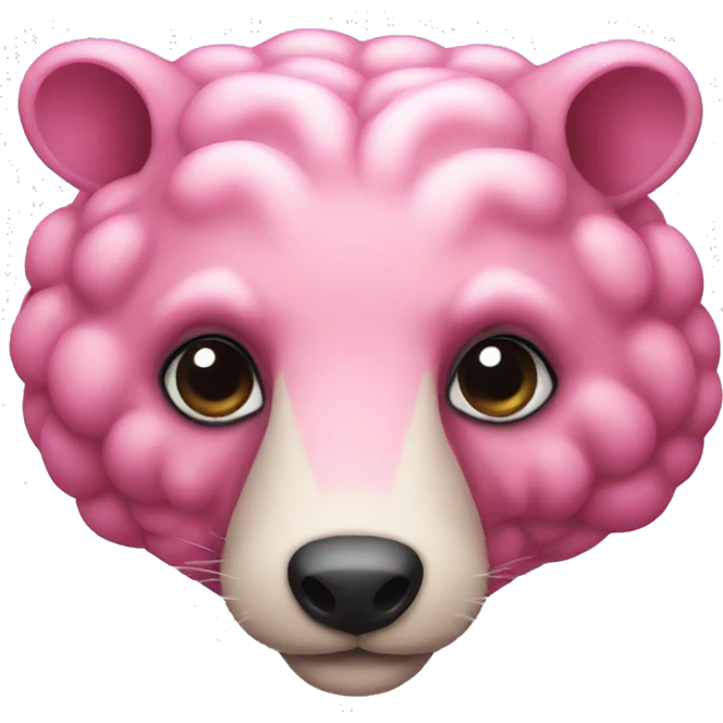pink brain badger emoji