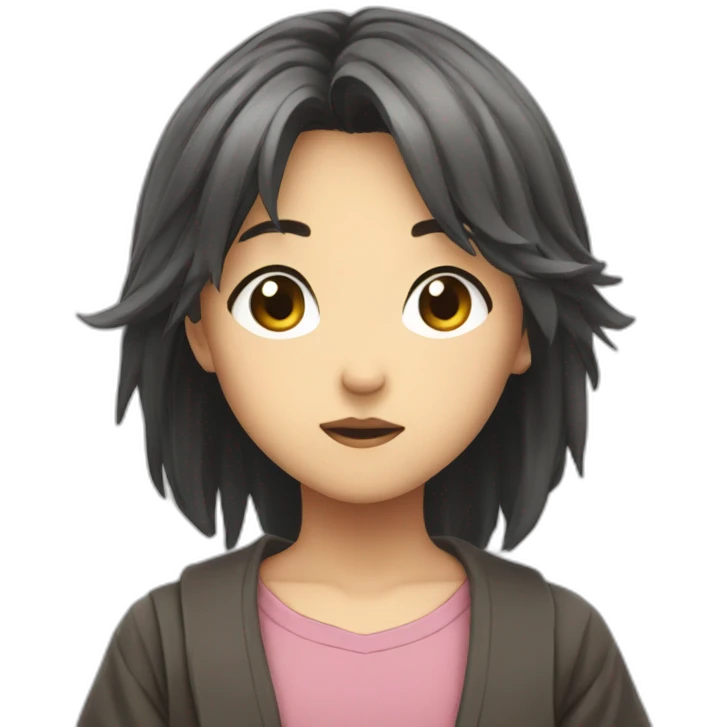 Shrug young girl anime emoji
