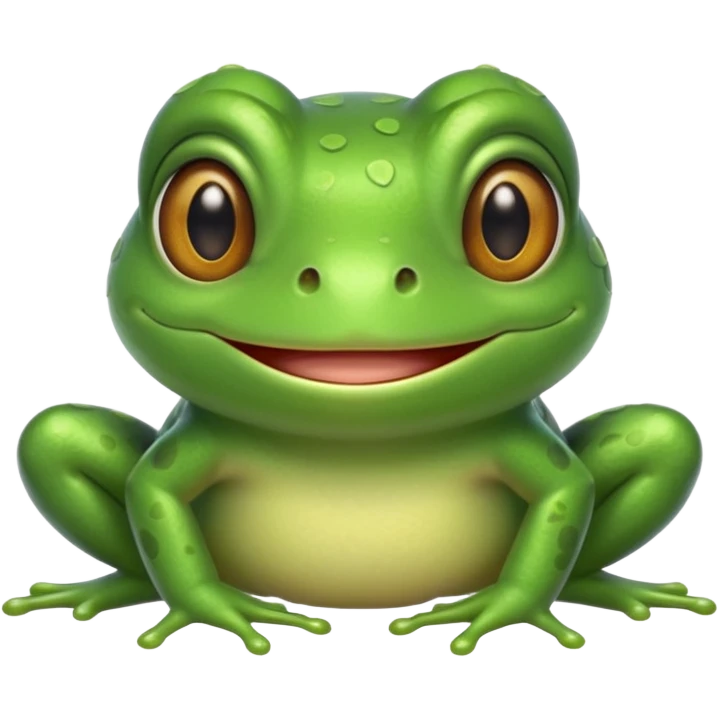 Cute Froggy with almond eyes emoji