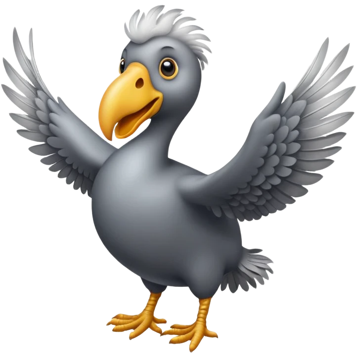 A dodo flyong in sky emoji