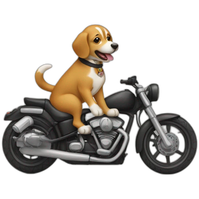 Chien sur moto emoji