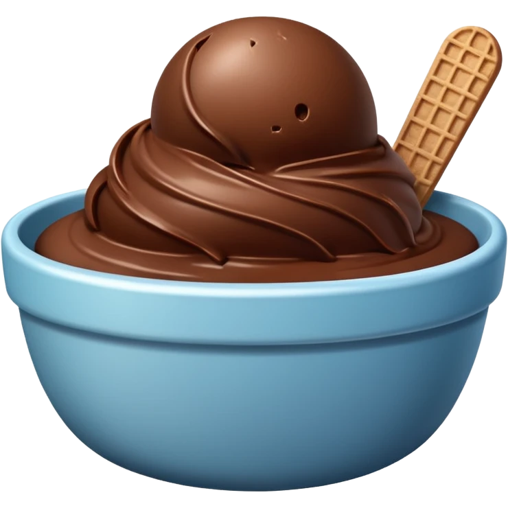 choclate icecream in bowl emoji