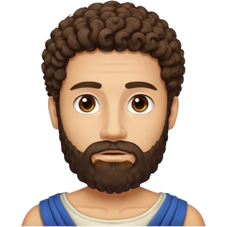white ancient greek young man with beard emoji