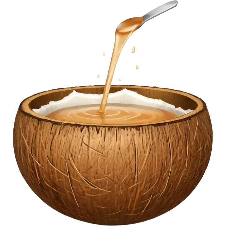coconut bowl with brown water in jt emoji