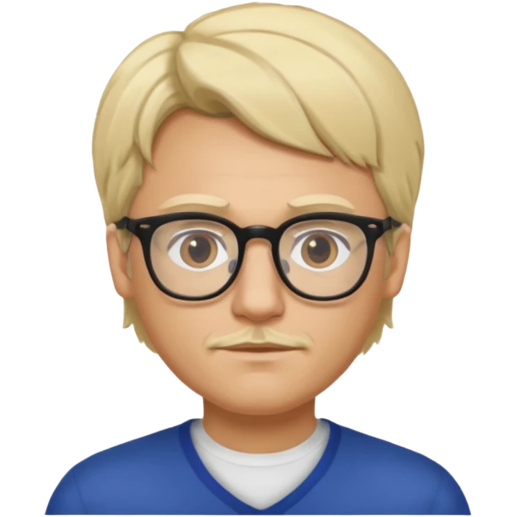 Man metis glasses blond hairs emoji