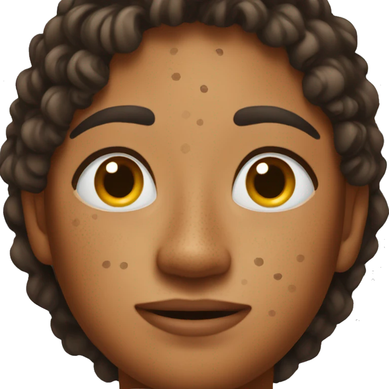 brown freckles emoji