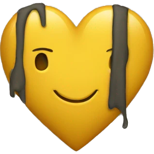 a dark yellow heart emoji