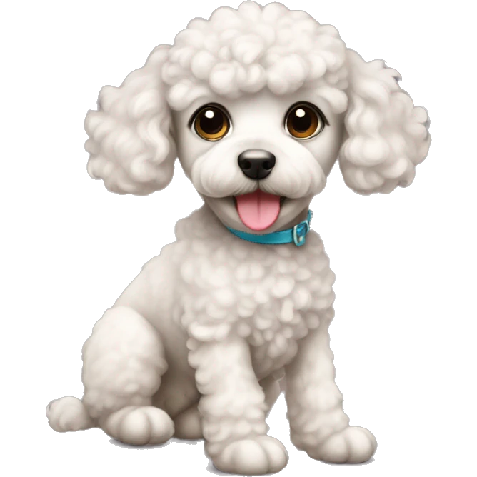 Cute poodle puppy emoji