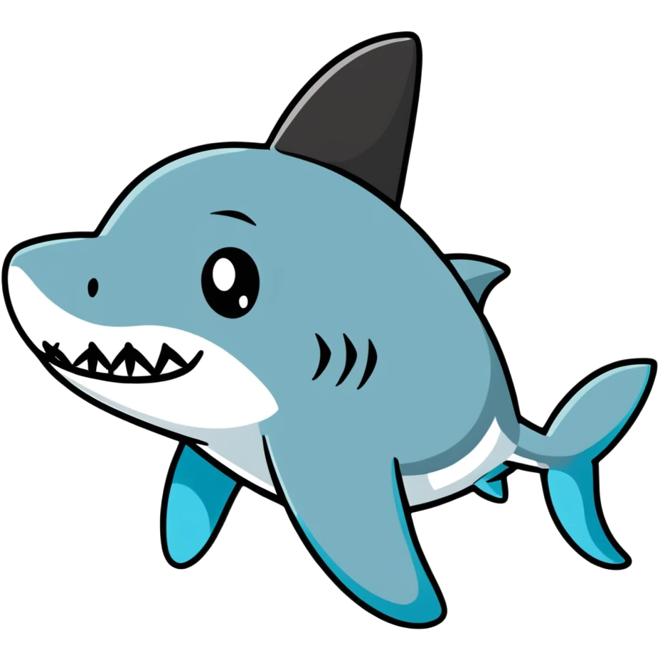 shark wearing a black top hat emoji