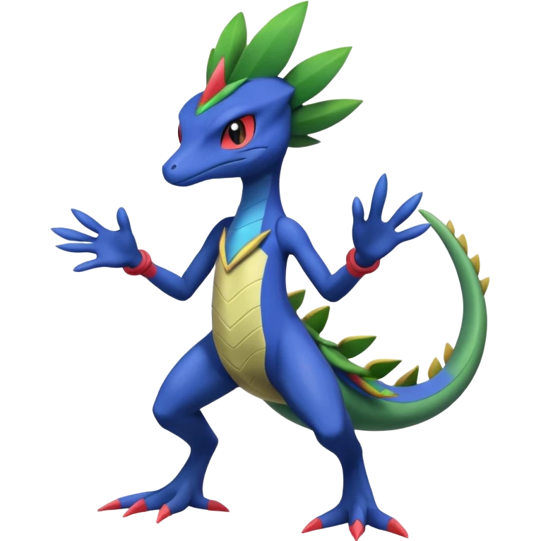 Axew-Sceptile-Inteleon-Greninja-fusion (full body) emoji
