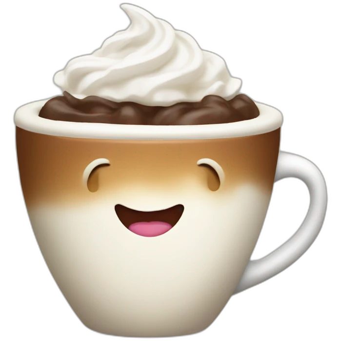 Coffee with whipped cream emoji