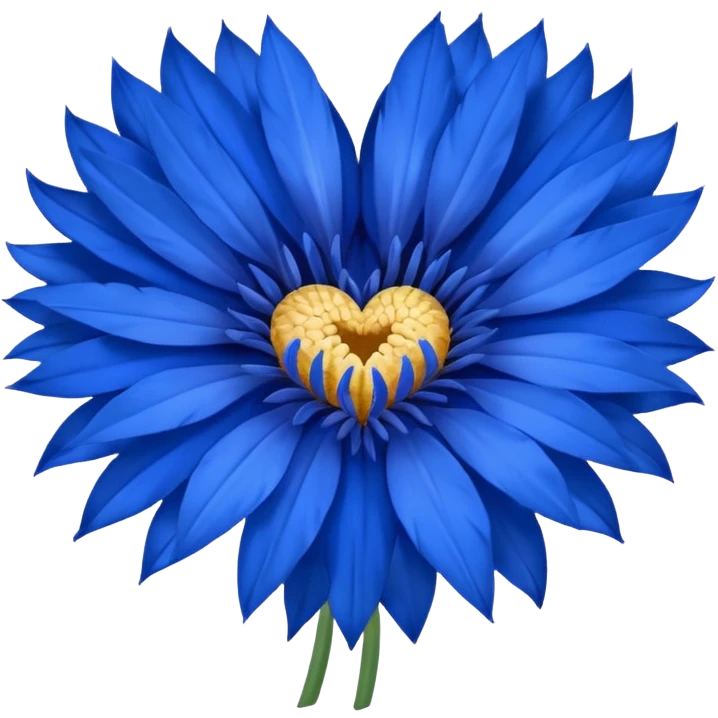 blue cornflower heart emoji emoji