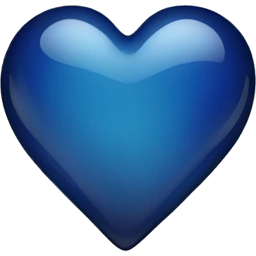 Dark blue glass heart  emoji