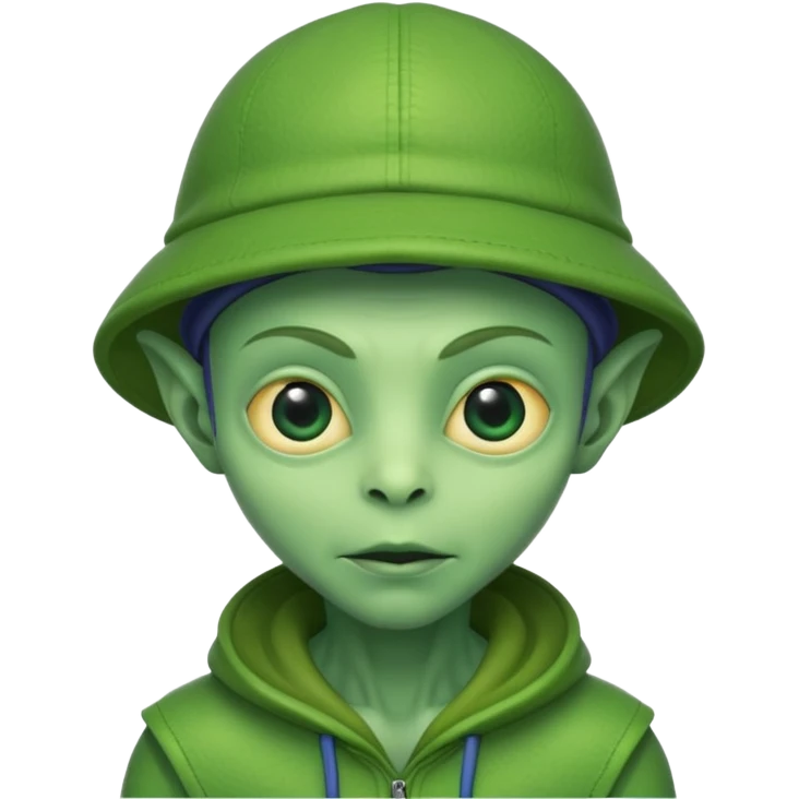 alien with a cool cap emoji