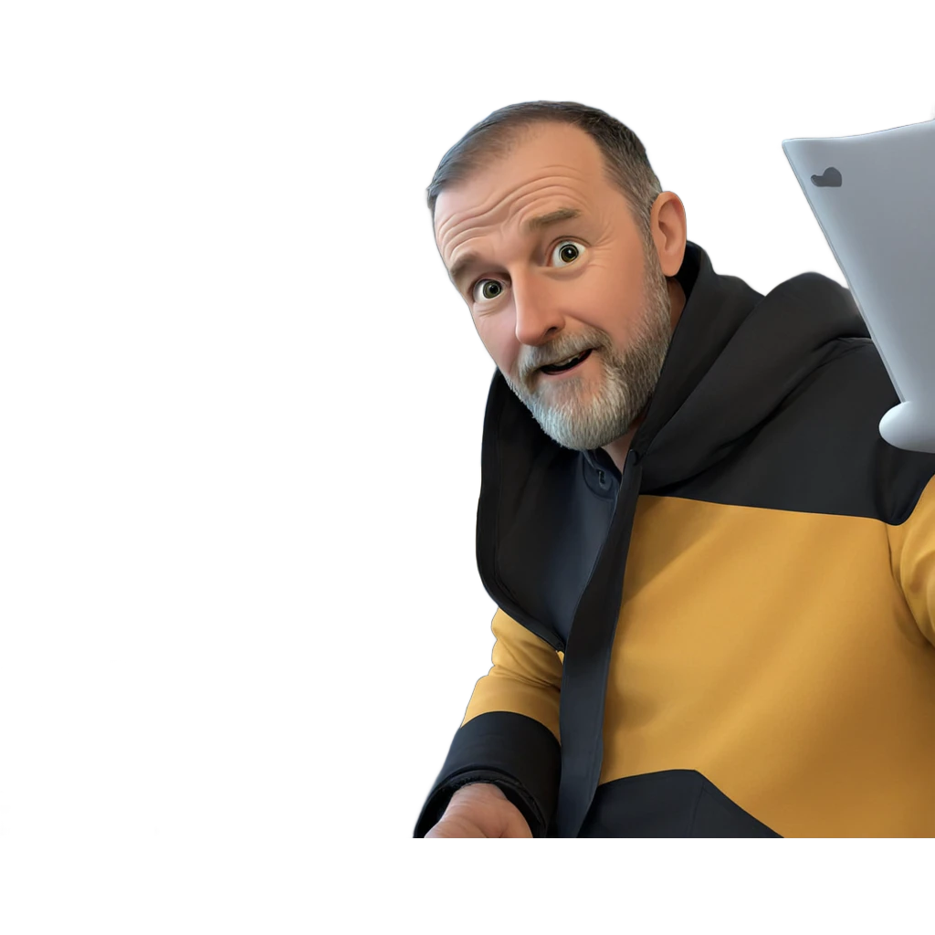 bearded man with cup emoji