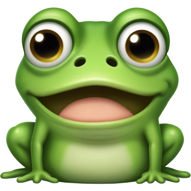 Unhappy frog emoji