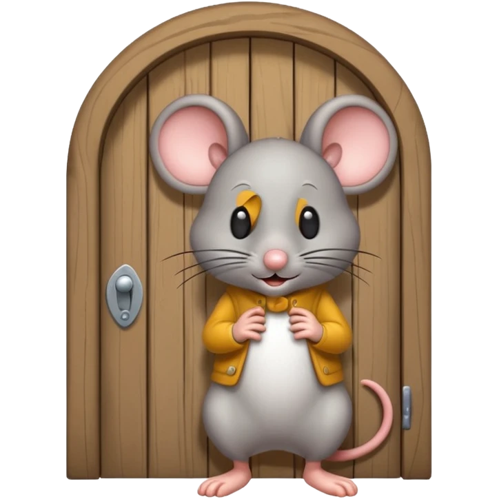 Scared Mouse open Little Door emoji