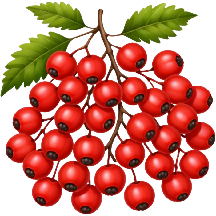 rowan/mountain ash berries, simple emoji