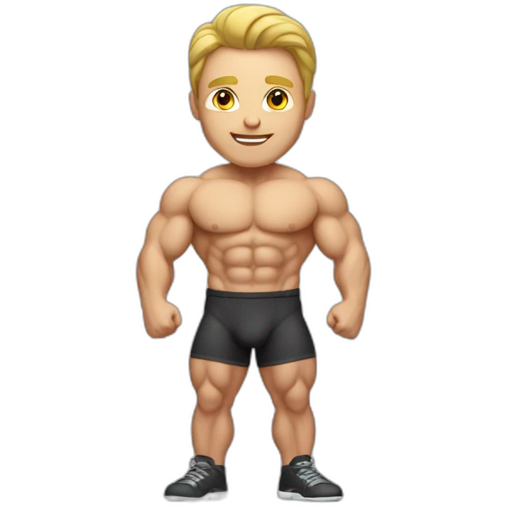 caucasian male bodybuilder emoji