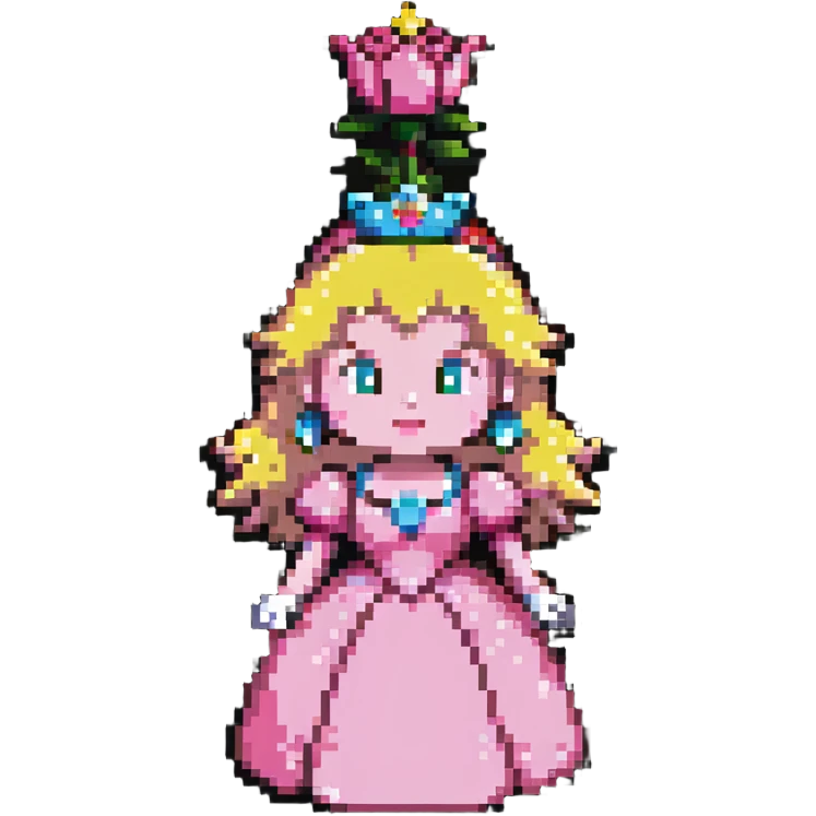 Princess Peach from Mario Bros emoji