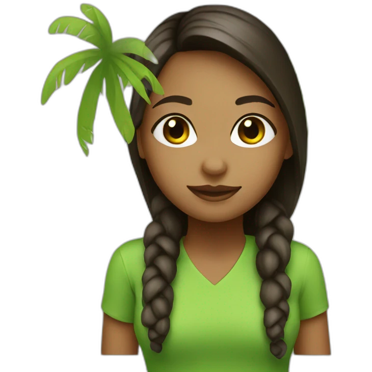 girl-with-green coconut emoji