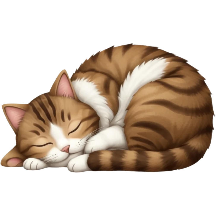 dark brown tabby and white cat sleeping in funny positions upside down emoji