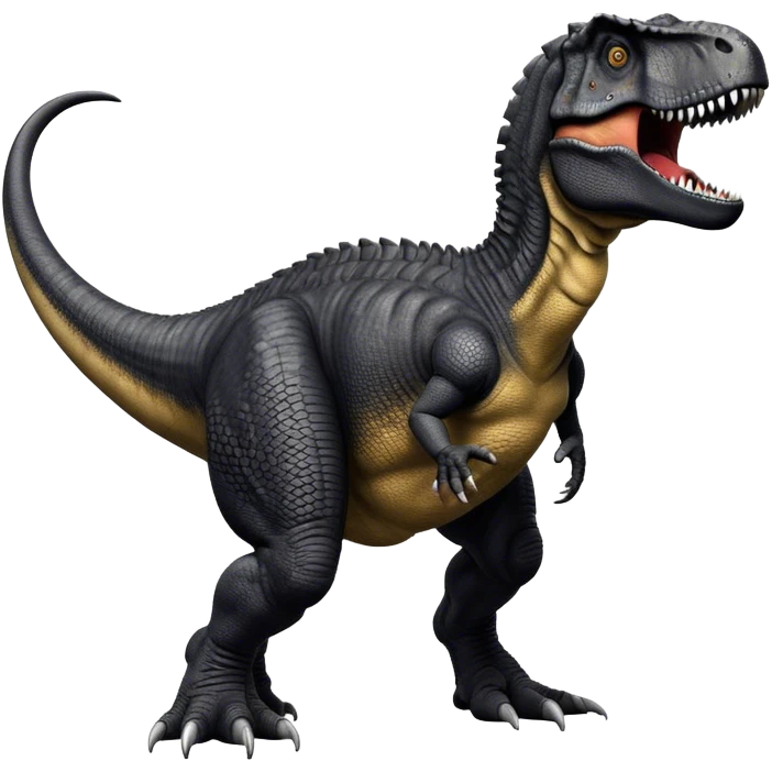 Black Tyrannosaurus rex dinosaur accurate  emoji