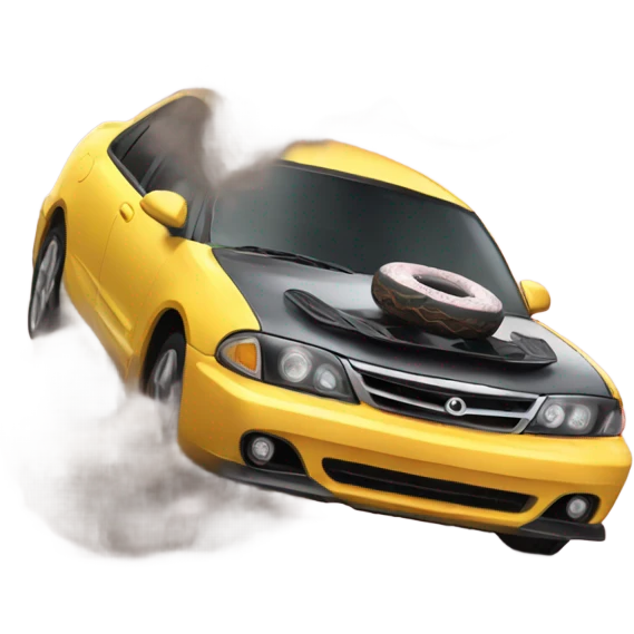 Car doing donuts emoji