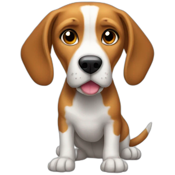 Beagle qui fait caca emoji