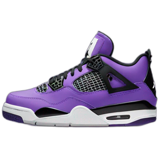 jordan 4 purple and black emoji