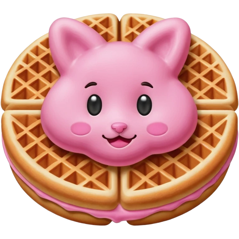 pink dough waffle emoji
