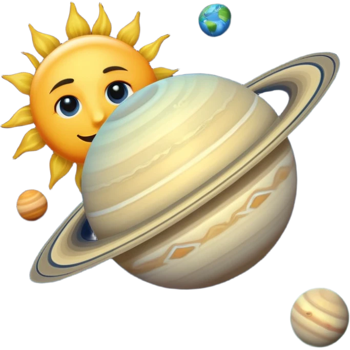 🌎 + 🪐 + ☀️ emoji