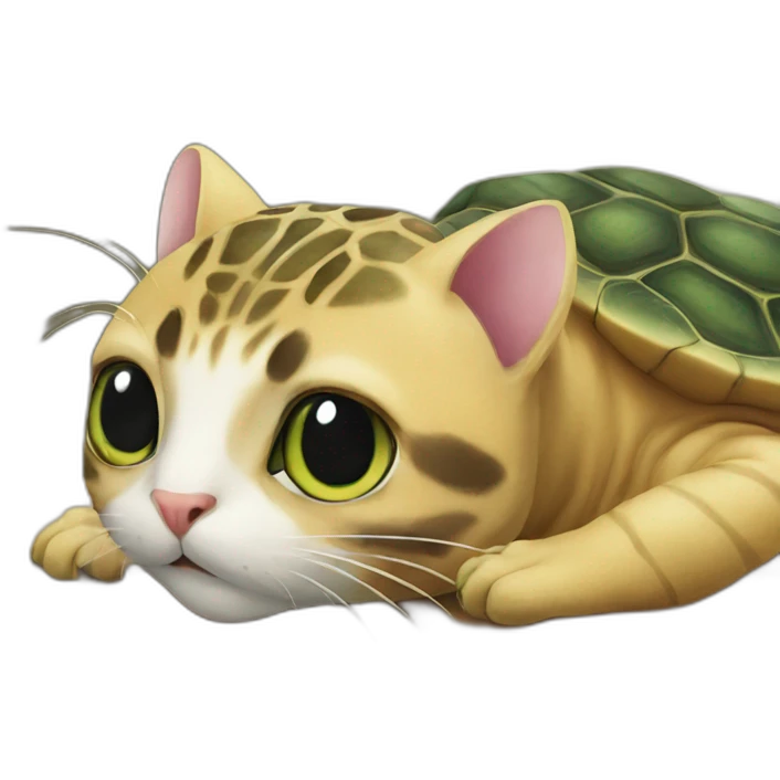 Turtle in the cat emoji