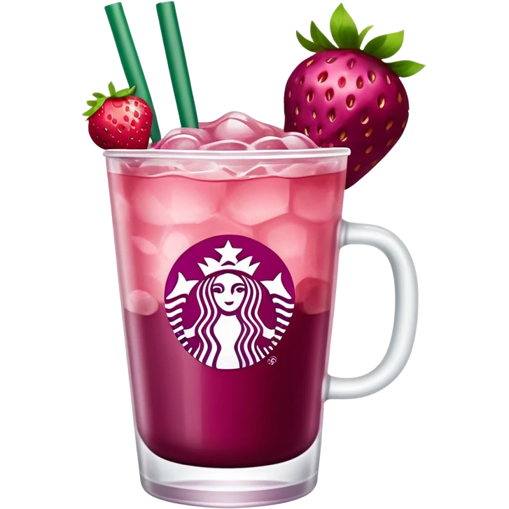 Starbucks Strawberry açaí lemonade drink  emoji