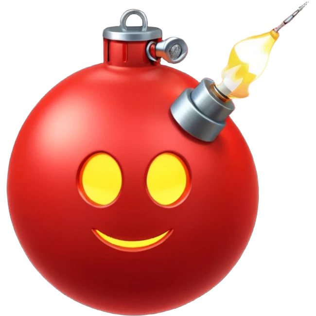 red bomb emoji